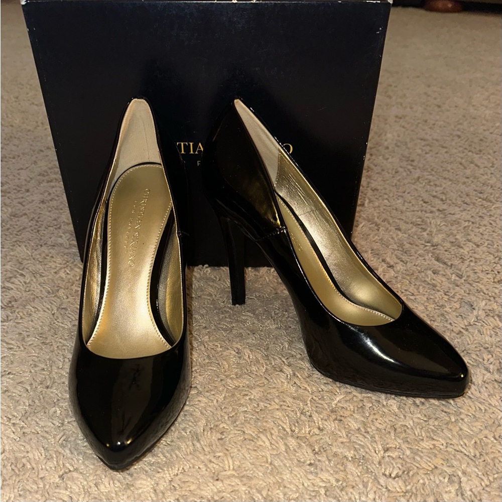 Christian Siriano Black Patent Leather Women's Pumps